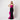2015 Lanvin Fuchsia and Black Evening Dress with Train