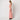1930s Peach Pink Patterned Velvet Gown with Rhinestone Belt Buckle