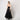 1990s Fabrice Black Satin Gown with Rose Gold Sequin Front
