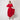 Ted Lapidus 1970s Flame Red Couture Dress