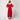 Ted Lapidus 1970s Flame Red Couture Dress