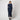 1990s Roots Navy and Blue Sequin Long-Sleeve Maxi-Dress