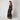 1930s Midnight Blue Long Sleeved Floral Georgette Maxi Dress