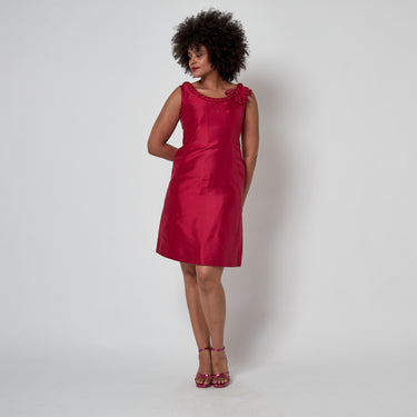 ARCHIVE - 1960s Pierre Balmain Demi Couture Pink Silk Shift Dress