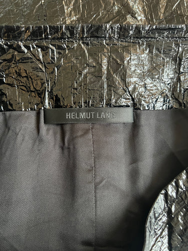 ARCHIVE - 2018 Helmut Lang Mylar Polyethylene Textured Wrap Skirt
