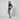 2014 Julien MacDonald Iridescent Green Snake Effect One Sleeve Dress