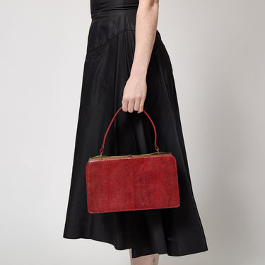 1960s Red Leather Bag by Riviera