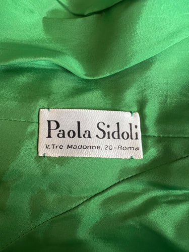 ARCHIVE - 1960s Paola Sidoli Alta Moda Green Beaded Mini Dress