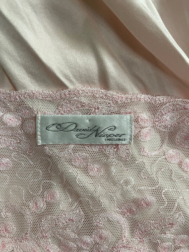 1990s David Nieper Candy Pink Silk Satin Maxi Slip