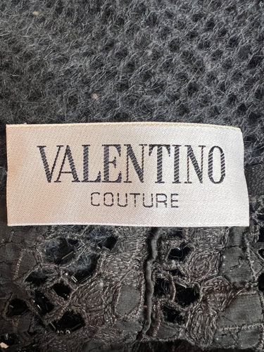 1998 Valentino Haute Couture Cashmere and Leather Embellished Jumper