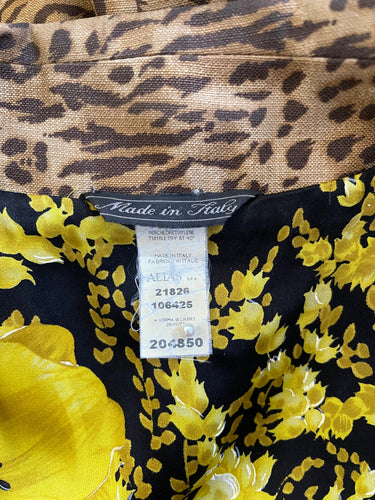 1990s Versace Leopard Print Silk Jacket