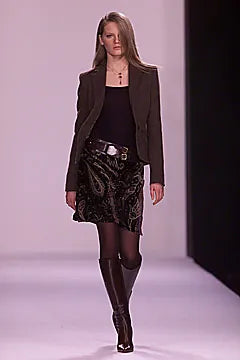 2001 Ralph Lauren Collection Runway Paisley Velvet Maxi Dress