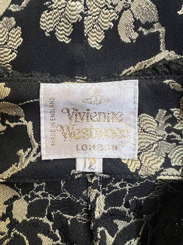 ARCHIVE - F/W 1995 Vivienne Westwood Runway Gold Black Jacquard Shirt
