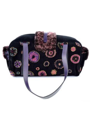 ARCHIVE - Y2K Longchamp Purple Embellished Carpet Bag