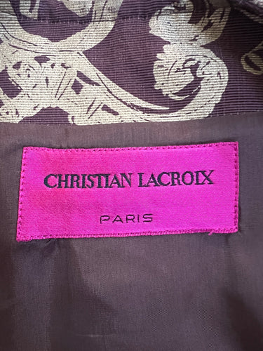 1993 Christian Lacroix Brown and Gold Corset Top