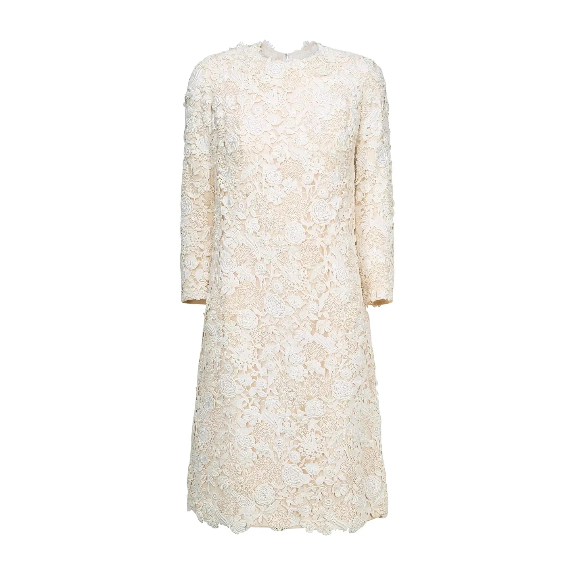 ivory floral guipure midi dress Pink Print Midi Ivory Casual Dress with Shoulder Ties Ivory Blush Floral / XLarge