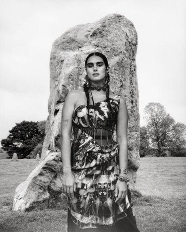2019 Alexander McQueen Runway Documented Floral Corset Dress