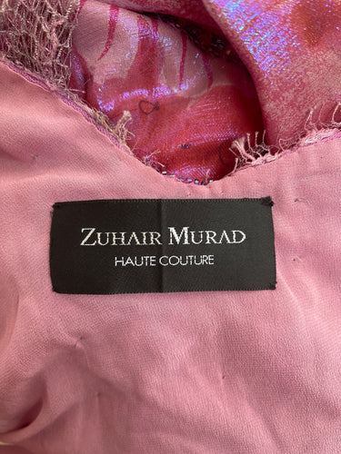 2004 Zuhair Murad Runway Haute Couture Pink and Purple Beaded Dress