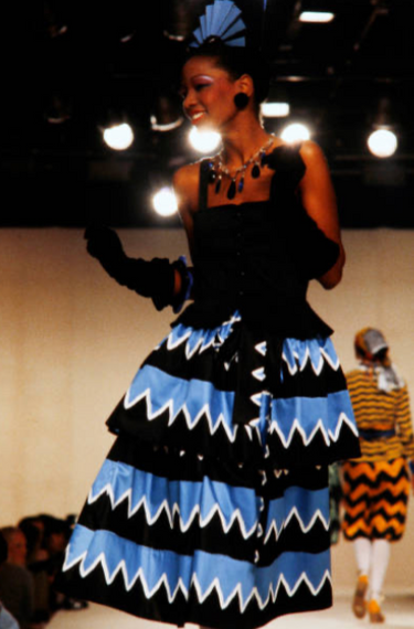 1980 Runway Documented Yves Saint Laurent Yellow Cotton Corset Top