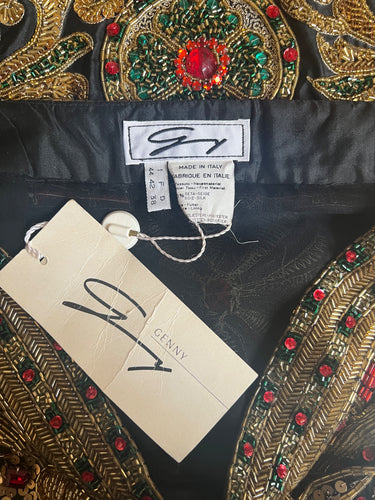 1990s Genny By Gianni Versace Baroque Beaded and Sequinned Skirt