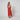 1990s Patric Casey Deep Orange Silk Bias Cut Dress with Beadwork
