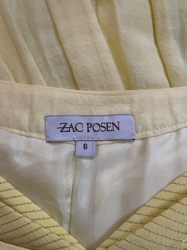 2006 Zac Posen Runway Documented Yellow Silk Dress