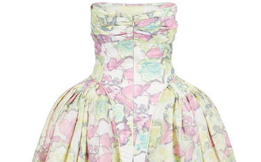 ARCHIVE - 1988 Runway Documented Karl Lagerfeld Floral Marie Antoinette Dress