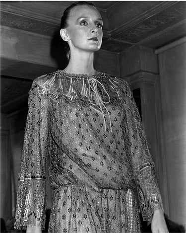 1979 Runway Documented Janice Wainwright Lace Tunic Top