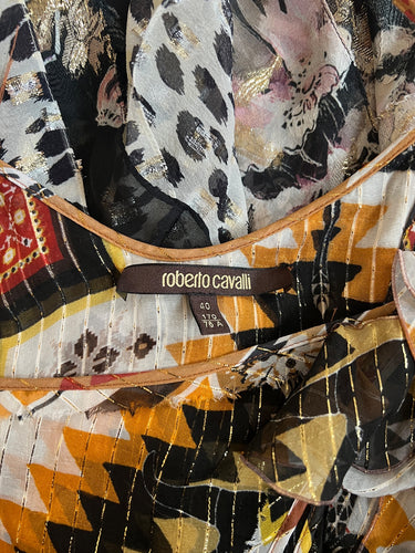 ARCHIVE - Y2K Roberto Cavalli Handkerchief Hem Silk Dress