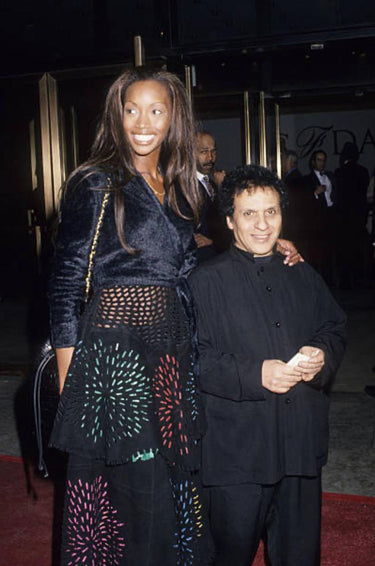ARCHIVE - 1994 Alaia Black Suede Cut Out Skirt with Green Red and Blue Tassels