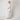 1990s Tatters White Tulle Ribbonwork Column Dress with Sequins