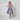 ARCHIVE - 1950s Purple and Turquoise Floral Organza Ruched Dress