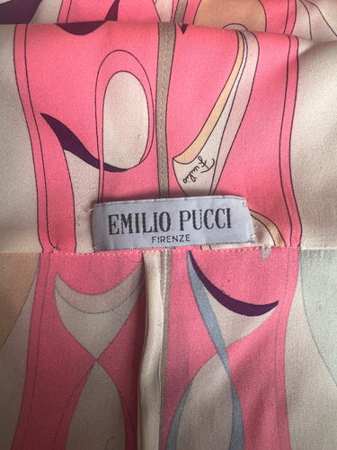 ARCHIVE - 2002 Pucci Wrap Over Cropped Silk Blouse