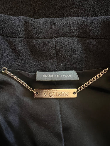 2008 Alexander McQueen Navy Single Breasted Jacket