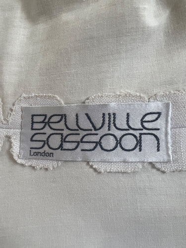 1970s Bellville Sassoon Silk Twill Dress and Linen Jacket Ensemble