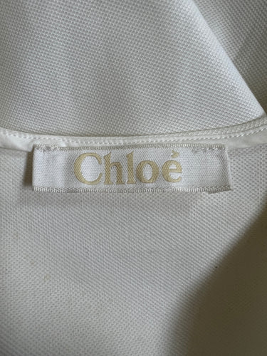 2011 Runway Documented Chloé White Cotton Wrap-Dress