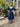 1950s Susan Small Textured French Blue Cotton Shirt Dress