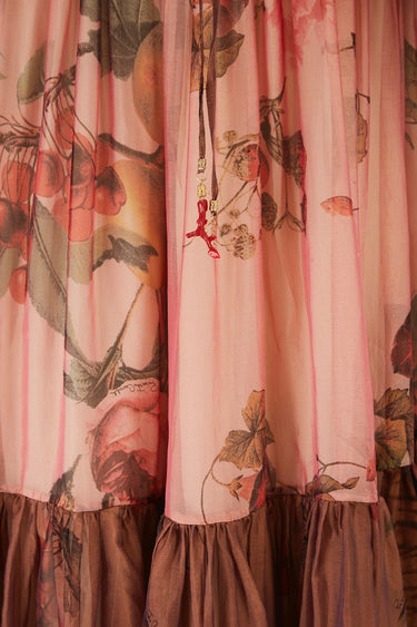 2005 Runway Documented Roberto Cavalli Silk Floral Maxi Dress