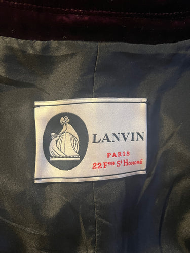 2010s Lanvin Silk Velvet Plum Unfinished Hem Jacket