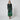 1970s Utah Tailoring Black Silk Dress with Green and Blue Florals