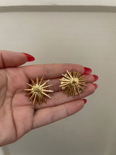 1940s Gold Coro Earrings Brooch and Bracelet 3-Piece Parure Set
