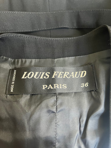 1970s Louis Feraud Black Silver Sequin Waistcoat