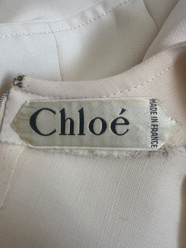 1960s Karl Lagerfeld for Chloé Cream and Red Culottes Dress Suit