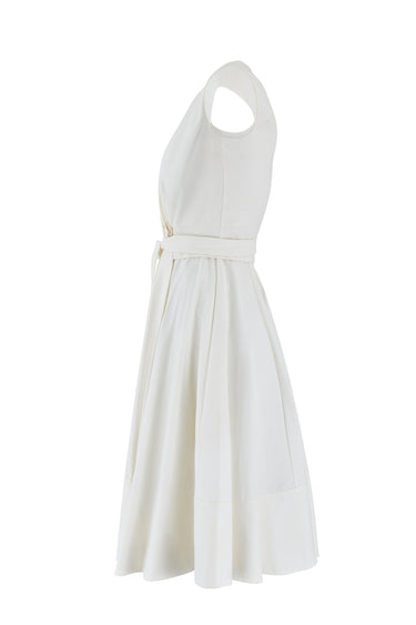 2011 Runway Documented Chloé White Cotton Wrap-Dress