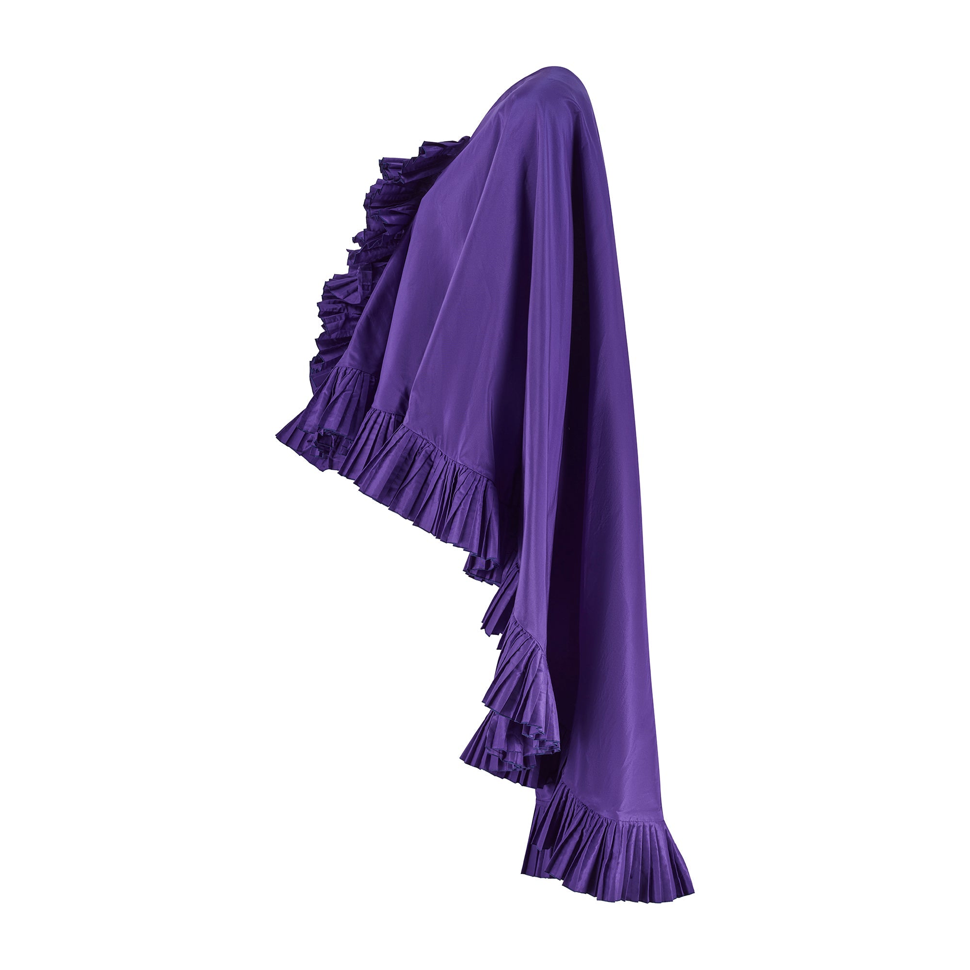 1993 Christian Dior Purple Taffeta Silk Ruffled Cape – CIRCA VINTAGE