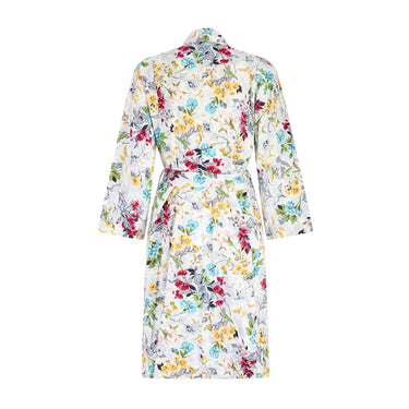 1950s Denham Grey Floral Cotton Wrap-Dress