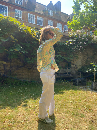 ARCHIVE - Emilio Pucci 1960s Pale Yellow Silk Blouse With Floral Design