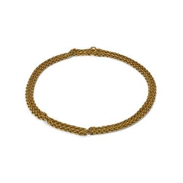 1986 Yves Saint Laurent Haute Couture Gold Brooch and Necklace
