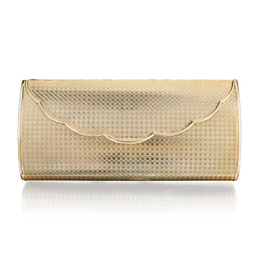 ARCHIVE - 1960s Goubaud de Paris Gold Metal Clutch Bag with Scallop Flap