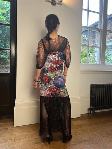 ARCHIVE - 1990s Jean Paul Gaultier Floral Fisherman's Mesh Dress